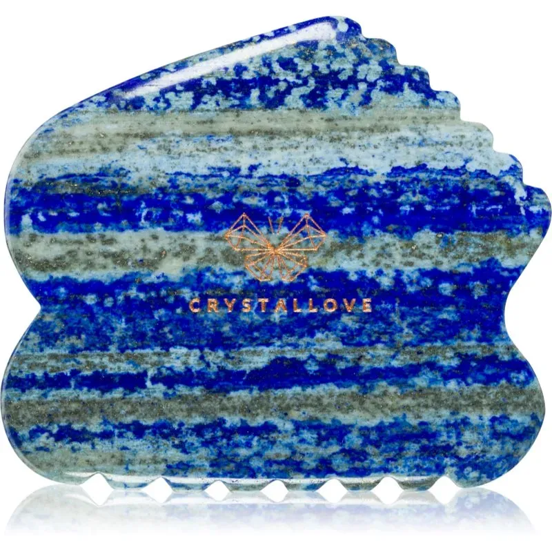 Crystallove Lapis Lazuli Contour Gua Sha Massage Hilfsmittel 1 St.