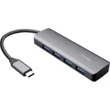 Trust Halyx USB-C 4 Port USB Hub Grau