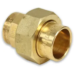Rotguss Lötfitting Verschraubung konisch dichtend (Ausführung: 15 mm)
