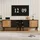 modfu TV-Lowboard 160x45x36,5 cm Hellbraun/Schwarz Spanplatte