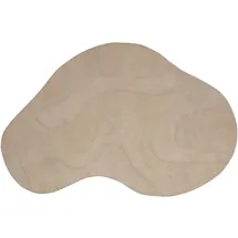 Woood Teppich Alya aus Kunstfasern, modern, organische Form, beige, 170x240 cm