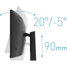 Odys Gaming Monitor XP34 PRO-X - 34 Zoll (86 cm), Curved (1500R), 180 Hz, UWQHD (3.440x1.440 px), 1ms Reaktionszeit (MPRT), HDR, FreeSync/G-Sync komp., Eye Care, HDMI, DP, 3,5mm Audio