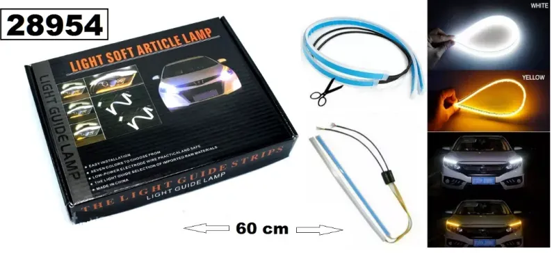 LED-Tagfahrlicht-Set mit sequenziellem Blinker, 60 cm, 6700 K, 2 Stück