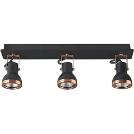 Beliani Wandleuchte / Deckenleuchte, BARO Verstellbar Metall Schwarz