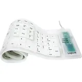 Logilink Flexible wasserfeste Keyboard DE weiß (ID0018)