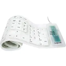 Logilink Flexible wasserfeste Keyboard DE weiß (ID0018)