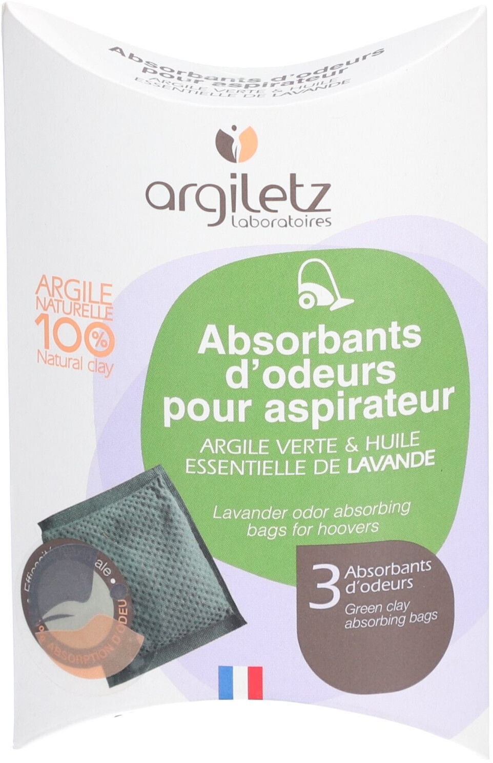 ARGILETZ Absorbant d’odeur pour aspirateurs parfum lavande 75 g sachet(s)