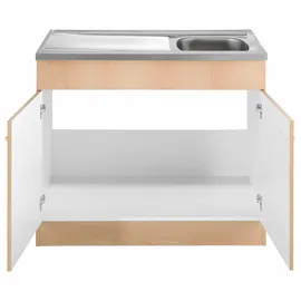 kochstation Spülenschrank KS-Elster 100 x 50 x 85 cm Braun
