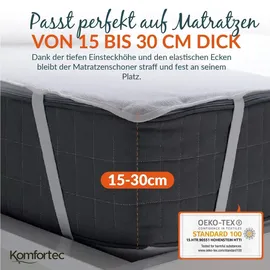 Komfortec Matratzenschoner wasserdicht 120 x 200 cm Weiß
