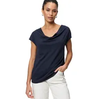 Zero Jerseyshirt mit Wasserfallausschnitt in Hydrangea | 42