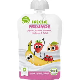 Erdbär Freche Freunde Bio Quetschmus Erdbeere & Himbeere im Joghurt 100 g