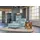 KAWOLA Relaxsessel CHARME Cord 80 x 70 x 100 cm Blau mit Kissen