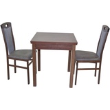 HOFMANN LIVING AND MORE Essgruppe »3tlg. Tischgruppe«, (Spar-Set, 3 tlg., 3tlg. Tischgruppe), Stühle montiert, schwarz