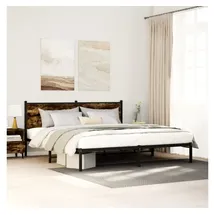 vidaXL Metallbett 180 x 200 cm Räuchereiche
