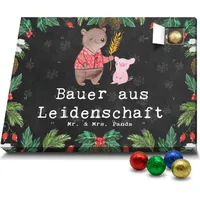 Mr. & Mrs. Panda Schoko Adventskalender Bauer Leidenschaft - Schwarz - Geschenk, Rente, Tierwirt, Danke, Agronom, Jubiläum, Kollege, Schokoladen A... - Schwarz