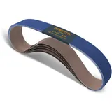 POWERTEC 424212Z-6 Zirkonia-Schleifbänder, 120er-Körnung, Bandschleifer, Schleifband für Bandschleifer, Band- und Tellerschleifer, Holzbearbeitung, Metallschleifen, Entrosten, Messerschärfen, 6 Stück