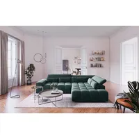 Cotta Eckcouch Polyester L-Form 3-Sitzer Grün