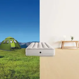 Intex Prestige Mid-Rise, Aufblasbare Matratze mit Ventil, Geeignet für 2 Person, PVC, Mehrfarbig, 152x203x30 cm