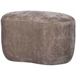 Hocker Popular aus Chenille-Stoff, Taupe