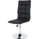 Küchenstuhl HWC-C41, Esszimmerstuhl, höhenverstellbar drehbar Kunstleder schwarz