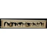 Rudolphs Schatzkiste Schwibbogen-Fensterbank Schwibbogenerhöhung mit Waldarbeiter Tieren und Beleuchtung 72 x 10 x 10 cm