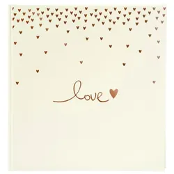 Goldbuch Raining Hearts Pfirsich 30x31 60 weiße S. Hochzeit 08015