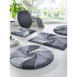 Badematte GRUND Gr. 7, grau, rund( Ø 80cm),, Badematten