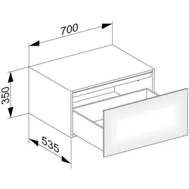 Keuco Edition 11 Sideboard 70 x 35 x 53,5 cm Eiche Hell