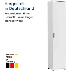 home collective Schmaler Mehrzweckschrank 40 x 35 x 184 cm Weiß