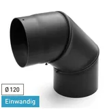 raik Rauchrohrbogen 120 mm Stahlblech 0–90° schwarz