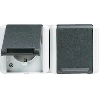 Jung Schuko-Steckdose 2-fach Grau