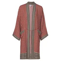 Viskose-Bluse, Druck terracotta, 48/50