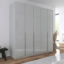 Rauch »Kleiderschrank Kleiderschränke Schrank Garderobe AGORDO mit Glasfront«, (in zwei Griff-Farben), durchdachte Innenausstattung, in 6 Breiten und 2 Höhen MADE IN GERMANY, grau