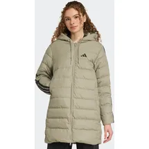 adidas Daunenjacke ADIDAS SPORTSWEAR "W ESS 3S L D HP", Damen, Gr. L, grün (silber pebble), Obermaterial: 100% Polyester. Wattierung: 80% Entendaune, 20% Federn, Jacken Daunenjacke, Winterjacke Damen