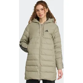 adidas Daunenjacke ADIDAS SPORTSWEAR "W ESS 3S L D HP", Damen, Gr. L, grün (silber pebble), Obermaterial: 100% Polyester. Wattierung: 80% Entendaune, 20% Federn, Jacken Daunenjacke, Winterjacke Damen