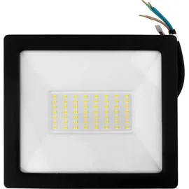 Gtv Außenstrahler Aluminium, Glas 50 W 4000 lm wetterfest IP65 schwarz
