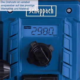 SCHEPPACH Band- und Tellerschleifer BTS800Vario Schleifmaschine mit LCD Display & stufenloser Vario Speed | 400W | klappbar | Schleifband 914x100mm | Ø150mm Klettschleifteller | inkl. Queranschlag