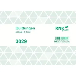 RNK Formularbuch Quittung mit MwSt. separat ausgewiesen A6 Weiß