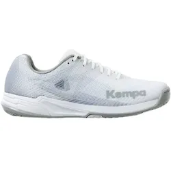 KEMPA Frauen Handballschuh WING 2.0, weiß/cool grau, 39