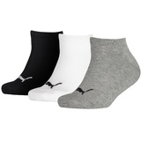 Puma Kinder Sneaker Socken - Kids's Invisible, 3p Socke, grey/white/black 23-26