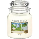 Yankee Candle Clean Cotton mittelgroße Kerze 411 g