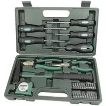 Brüder Mannesmann Werkzeuge Werkzeugset Heimwerker 31-tlg. grün 33,0 x 16,5 x 1,9 cm