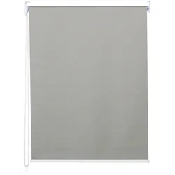 Rollo MCW-D52, Fensterrollo Seitenzugrollo Jalousie, Sonnenschutz Verdunkelung blickdicht 80x160cm ~ grau