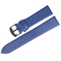 Uhrenarmband aus weichem Leder, 18 mm, 20 mm, 22 mm, Blauschwarz, 18mm