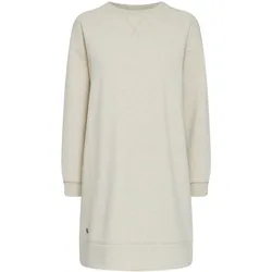 Sweatkleid OXMO "Sweatkleid OXHolly", Damen, Gr. S, N-Gr, beige (oatmeal melange), Obermaterial: 55% Polyester PES. 45% Baumwolle CO., Kleider Sweatkleid