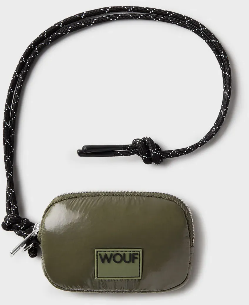 Wouf Quilted Collection Crossbody Coin Purse -Glossy Cypress