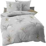 KAEPPEL Swing Floral Grau 135 x 200 cm + 80 x 80 cm
