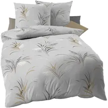 KAEPPEL Swing Floral Grau 135 x 200 cm + 80 x 80 cm