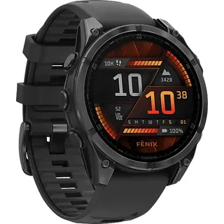 Garmin fenix 8 AMOLED 47 mm schwarz / schiefergrau mit QuickFit Silikon-Armband 22 mm