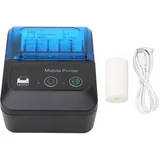 Tragbarer Mini Thermodrucker 58mm, Kabelloser Bluetooth USB Drucker für Karteikarten DIY-Tagebuch Fotos Notizen Geschenke mit QR-Code-Unterstützung
